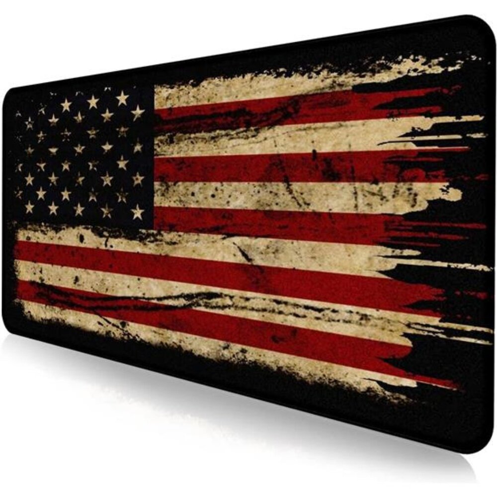 Large Extended Gaming Mouse Pad with Stitched Edges Non-Slip Waterproof Rubber